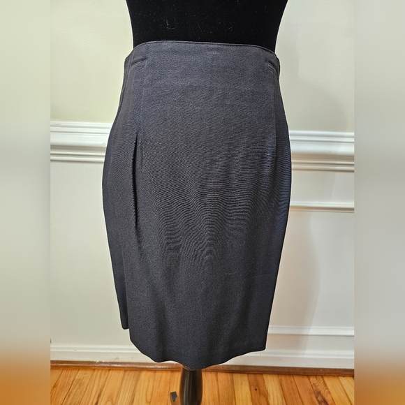 Cache Vintage Women's Skirt Suit Black with Embellished Pockets & Buttons Size 6 - Picture 9 of 11